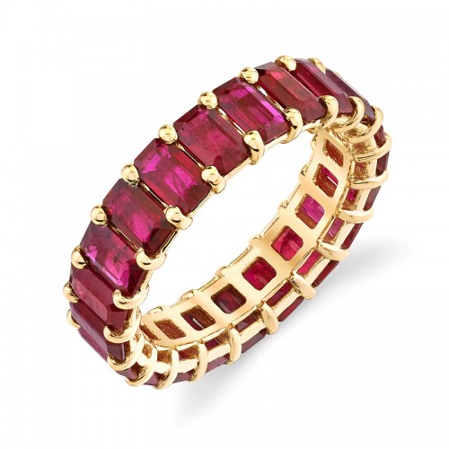 Korman Signature 18kt Yellow Gold and Ruby Eternity Band